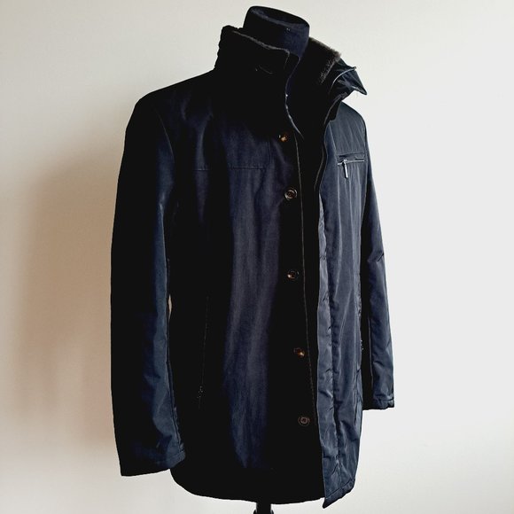 NEW Men's Gimo's Black Warm Jacket Coat Size 54 & 56 - Picture 3 of 16